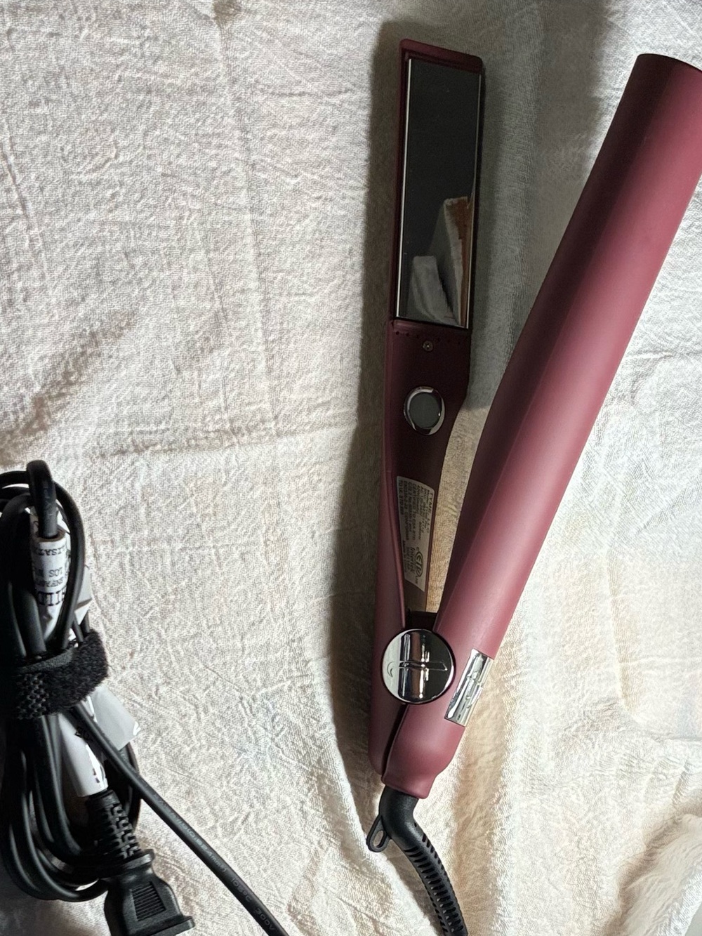TYME Hair Straightener curling Iron in Burgundy - Picture 3 of 3